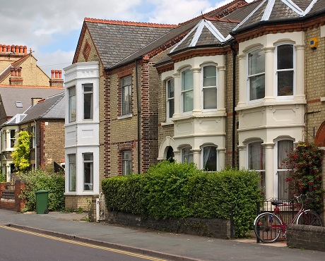 Terraced period houses representing Landlord insurance